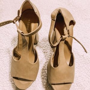 Tan Wedge Heels